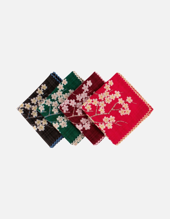 마리엔느 벚꽃엔딩 핀코트 손수건 스카프 54 x 54 (cm)